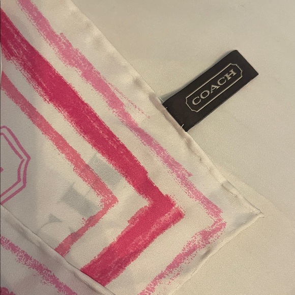 Coach Pink and Red Love Scarf - Picture 4 of 6